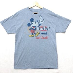 Disneyland Mickey Mouse Graphic German Epcot Men's Large Vintage Y2K